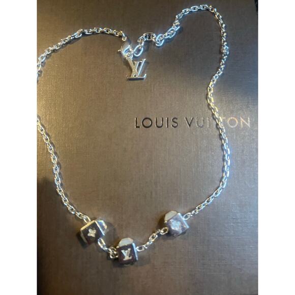 Louis Vuitton Crystal Gambles Station Necklace with box - Picture 5 of 8